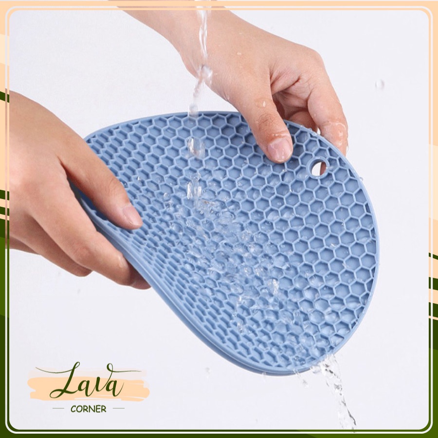 Lót nồi silicon chống trơn trượt đa năng phong cách Bắc Âu hình tròn