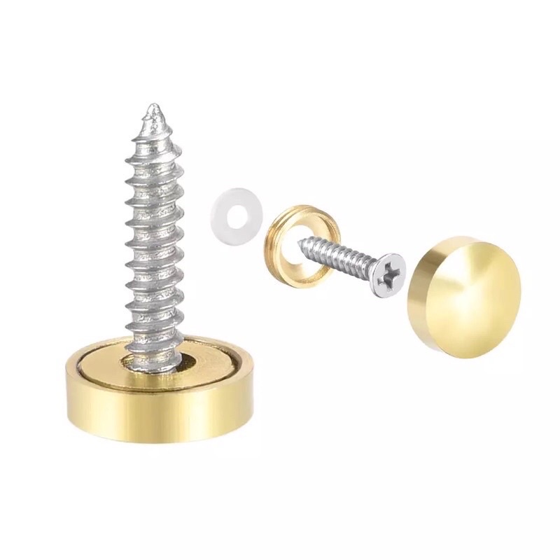 SET 50/100 chiếc chụp vít bóng mạ vàng PVD cao cấp Size 12mm