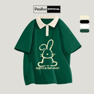 Áo Phông Polo Unisex PEABOO Mã PL Teddy Local Brand Form Rộng Cổ Đẹp Chất Cotton Nam Nữ