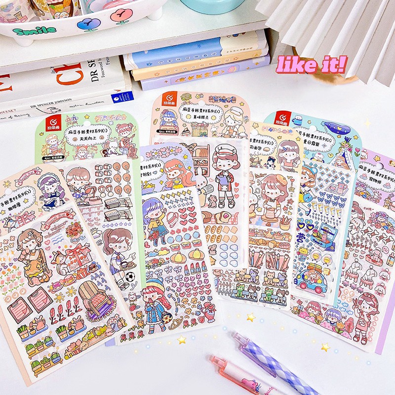 Gói 4 Tấm Sticker Dán Nhiều Hình Cute