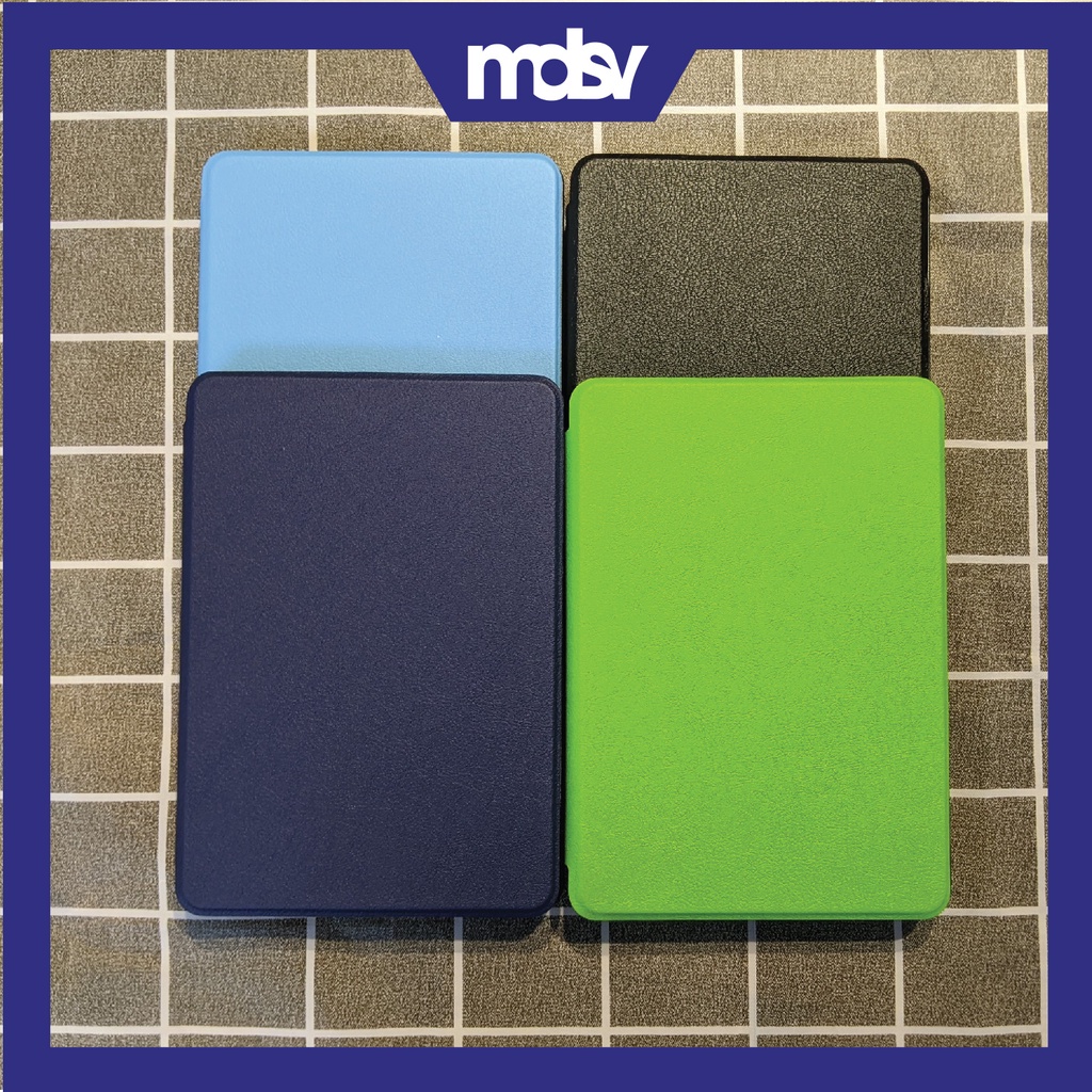 Bao da cover cho máy đọc sách Kindle Paperwhite 4 + 5 case TRƠN ĐƠN SẮC