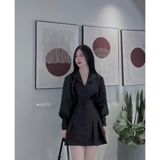 VA575  ĐẦM ĐEN TAY DÀI