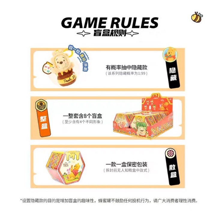 Hộp Blindbox Gấu POOH ngẫu nhiên chính hãng Disney