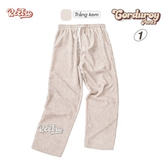 Quần Nhung Tăm Nam Nữ Ống Rộng Unisex - New - Quần Baggy Lưng Chun Freesize Siêu Đẹp