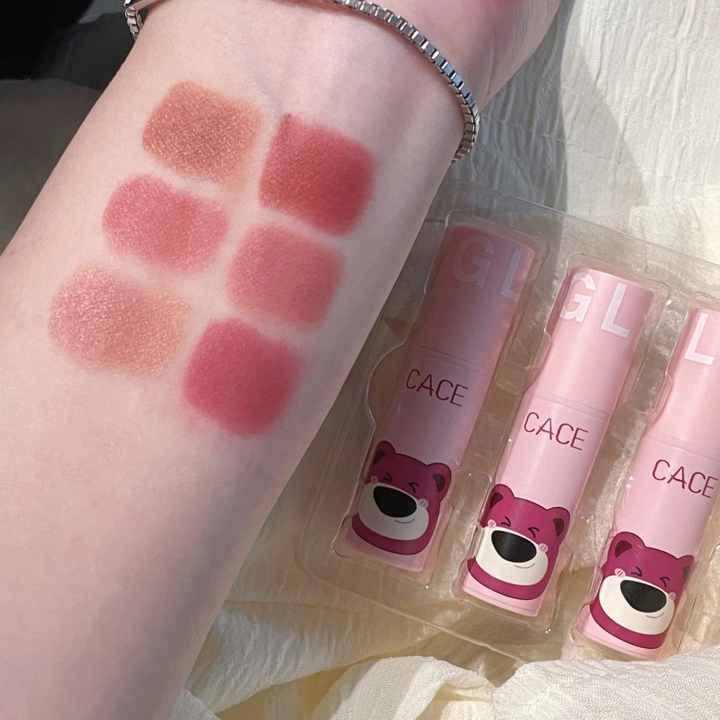 Gấu dâu Strawberry Bear Lip Glazed Môi dễ thương