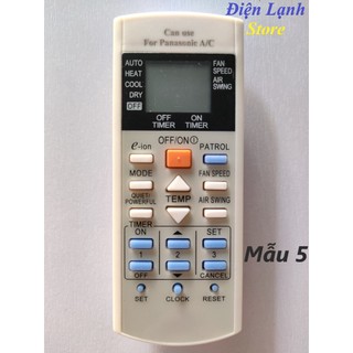 Remote máy lạnh Panasonic các loại. (Tặng kèm cặp pin).