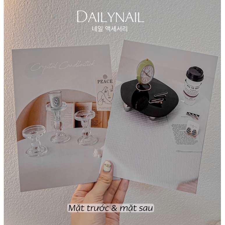 Set bìa chụp hình nail 2 mặt decor