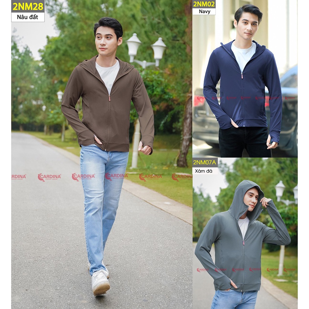 Áo Chống Nắng Nam CARDINA Chất Thun Lạnh - Tặng Kèm Khẩu Trang
