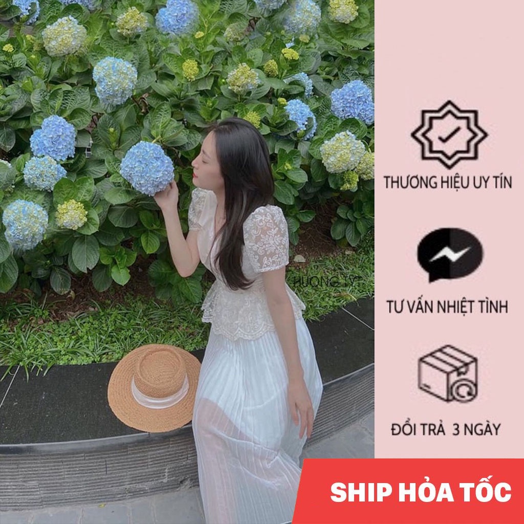 Set Sơ mi thiết kế Karen DESIGN BY HUONGTYT ren phối kèm chân váy, kiểu dáng ngắn tay tinh tế, tôn dáng và nổi bật