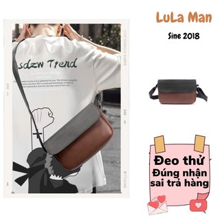 Túi đeo chéo asia nam nữ , sz 20 x 15 x 6 cm ,túi chéo vintage da pu chống nước - lulaman