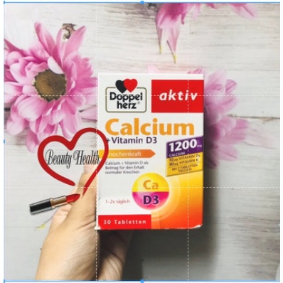 Calcium D3 doppelherz Đức 1200mg 30 viên - Bổ sung canxi hàm lượng 1200mg giúp phát triển xương, chiều cao