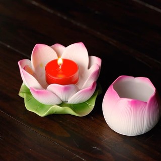 Đế nến Hoa sen gốm thủ công 3D chế tác tinh xảo