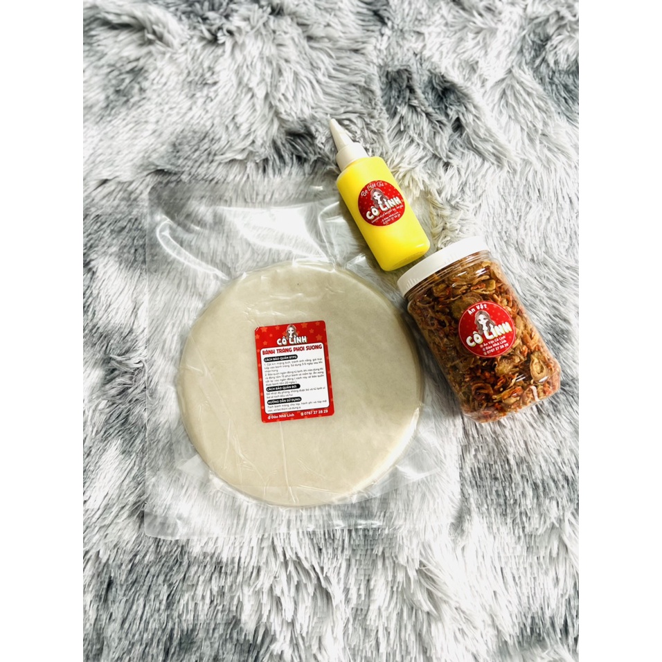 Combo 300g Bánh Tráng Phơi Sương Kèm 1 Hũ Tép Và 100g Bơ Vàng Béo Ngậy - Ăn Vặt Cô Linh