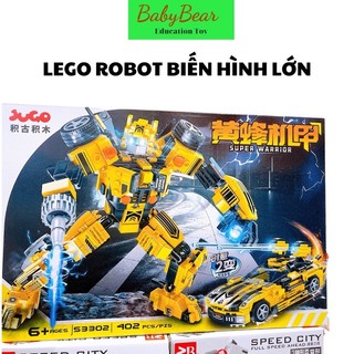 Lego robot biến hình cỡ lớn 402 chi tiết siêu đẹp, đồ chơi lắp ráp thông minh cho bé
