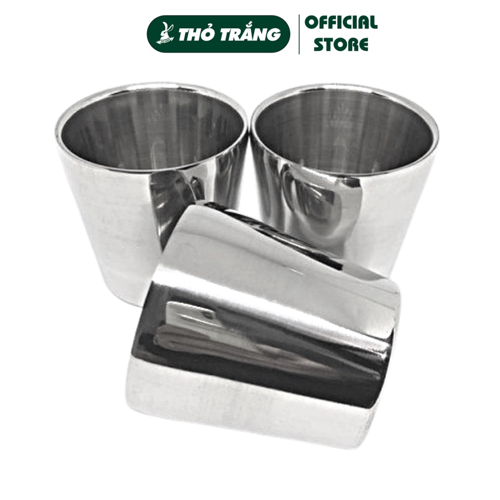 Ly inox đựng nước kiểu cao cấp dùng trong các quán Hàn Quốc rất thích hợp 7*7cm | BigBuy360 - bigbuy360.vn