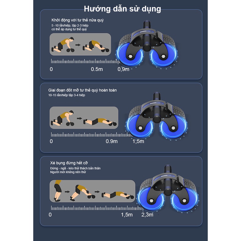 Con lăn tập bụng bánh xe hình vòm trợ lực lò xo tự phục hồi Sportslink exer01