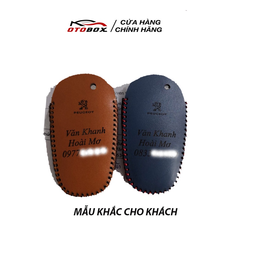 Bao da chìa khóa ô tô xe hơi peugeot 3008, 2008, 5008 chìa thông minh da thật bảo vệ chìa khóa chống xước chính hãng