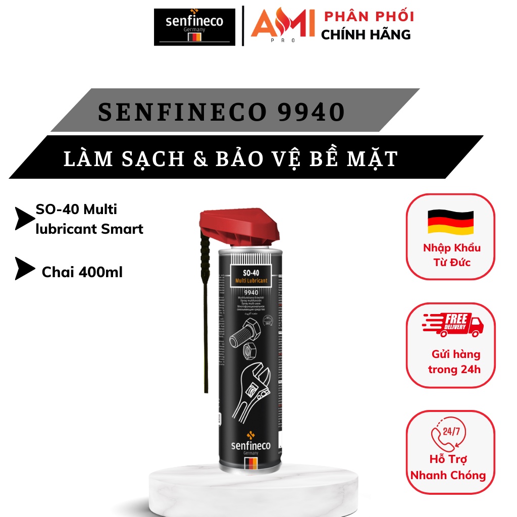 Dầu Xịt Bôi Trơn Làm Sạch Và Bảo Vệ Bề Mặt Chi Tiết Senfineco 9940 Của Đức