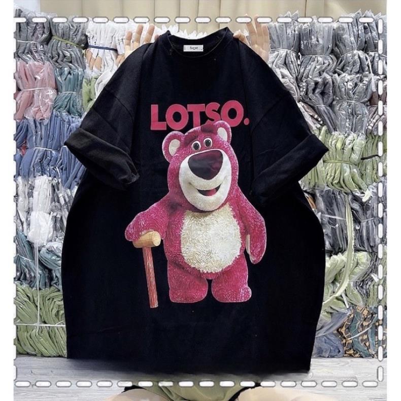 Áo thun Hana Thời Trang Unisex - Áo Thun Tay Lỡ 3158 Cotton Khô Form Rộng Nam Nữ Gấu LOTSO