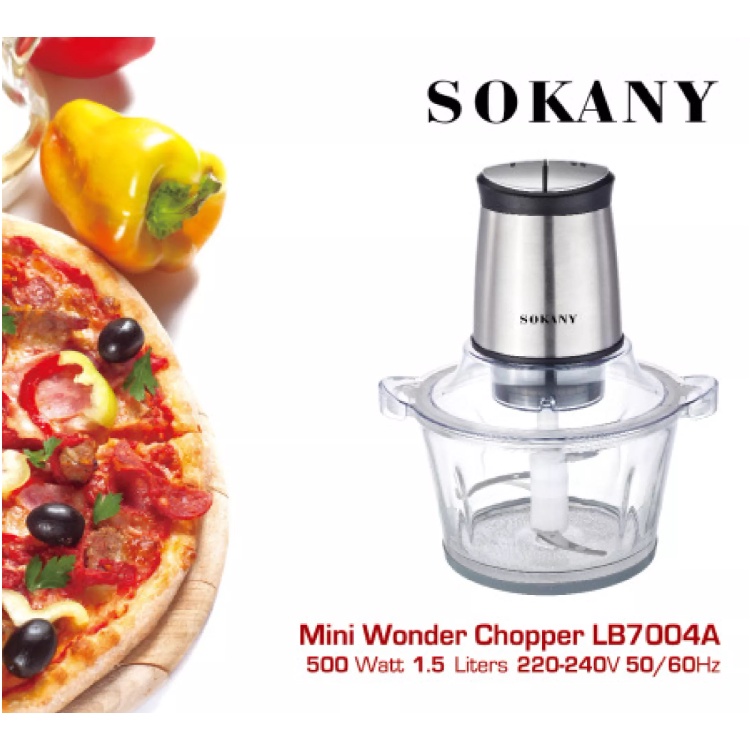 Máy xay đa năng, Máy xay tỏi ớt, Máy Xay Thịt Sokany 7006 2l 300w MẪU MỚI 2023