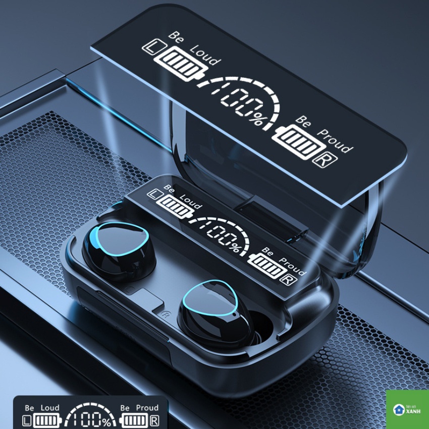 Tai Nghe Bluetooth Không Dây M10 Phiên Bản Pro Nâng Cấp Pin Trâu 3000mah, Nút Cảm Ứng, Màn Hình Led Gaming, Chống Nước
