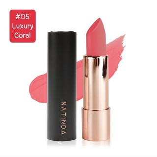 Son lì không chì mềm môi Số 5- Hồng Cam nhạt Natinda