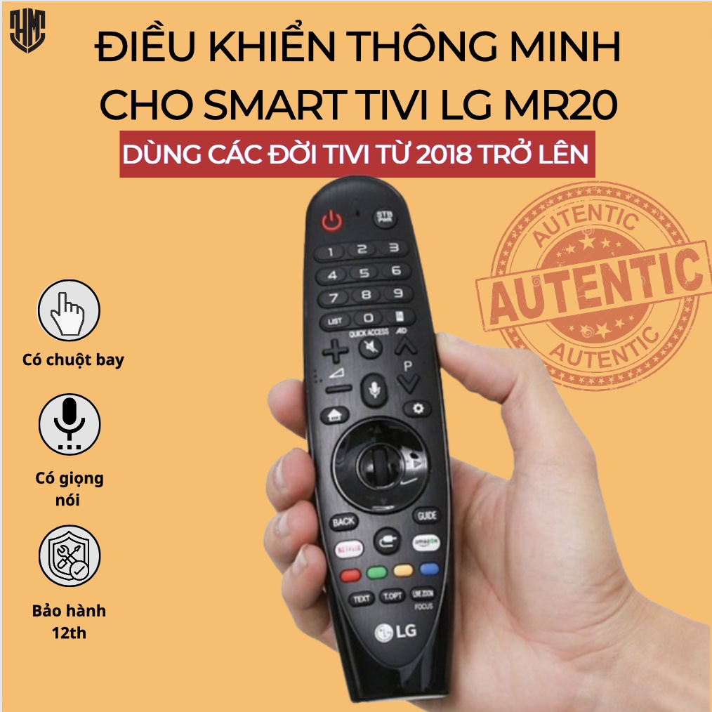 Điều khiển thông minh cho Tivi LG AN-MR20GA (Hàng chính hãng dành cho Smart tivi LG 2020, 2019,2018...)