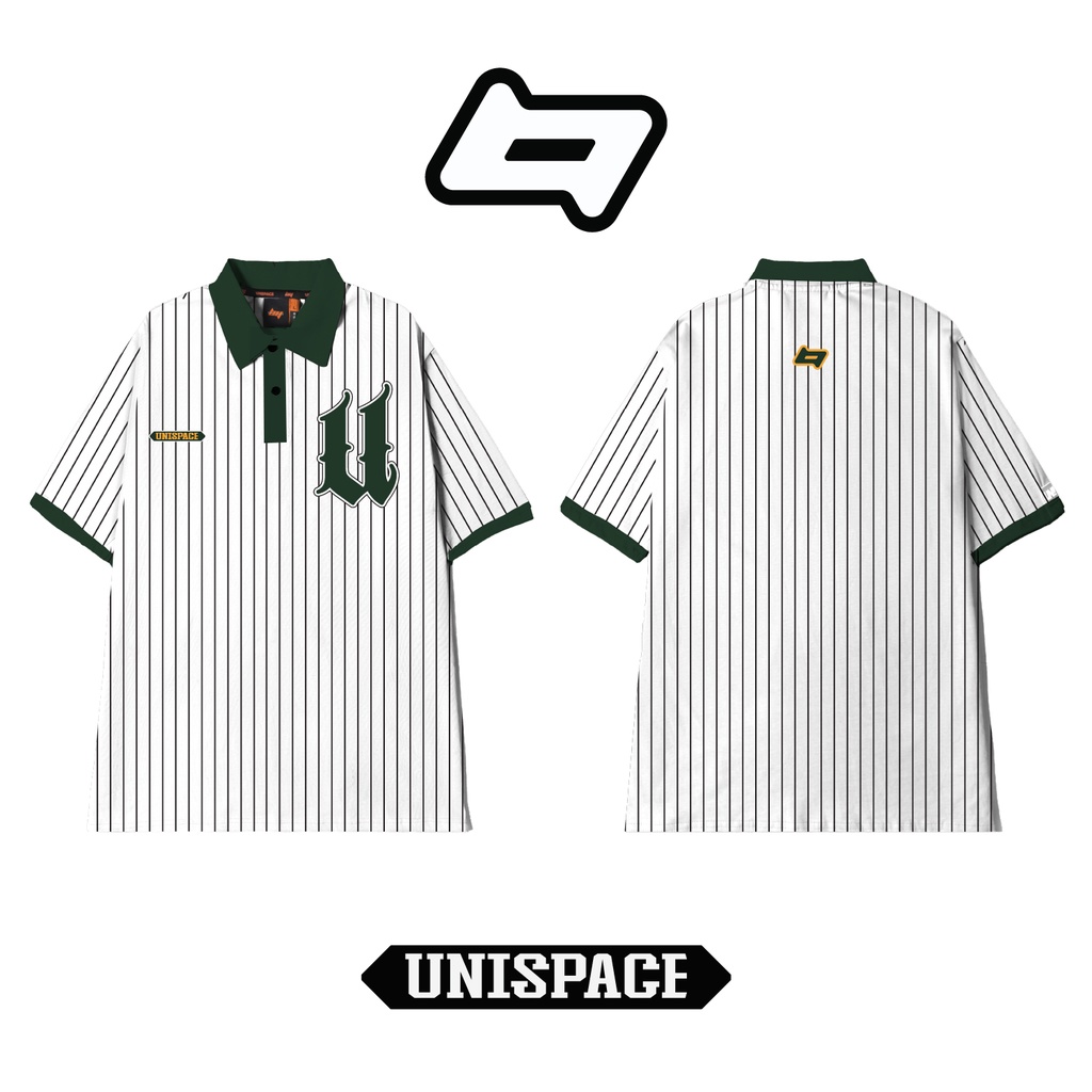 Áo polo local brand By Unispace tay lỡ form rộng unisex nam nữ U LINE - BY-P230301