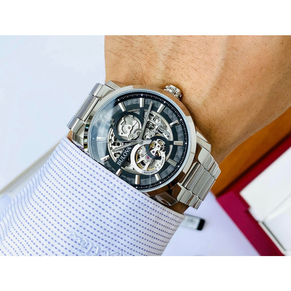 Đồng Hồ Nam BULOVA Automatic 96A208 Chính Hãng Tặng Dây Da Cao Cấp