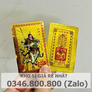 Kim bài quan công thẻ bài bình an - công danh - may mắn