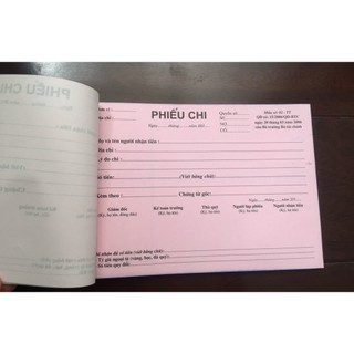 Phiếu chi 2 liên 13X19 40 bộ