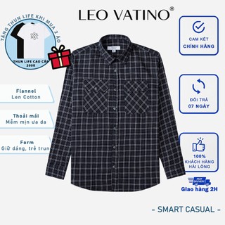 Áo Sơ Mi Galvin Flannel Cotton Len cao cấp, Sơ mi xuất Nhật phong cách Smart casual m8 - Leo Vatino