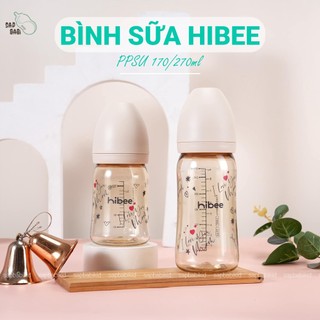 Bình sữa hibee hàn quốc cao cấp, 170 ml/ 270 ml. 8 van thoát khí, anti colic. nhập khẩu và phân phối chính hãng