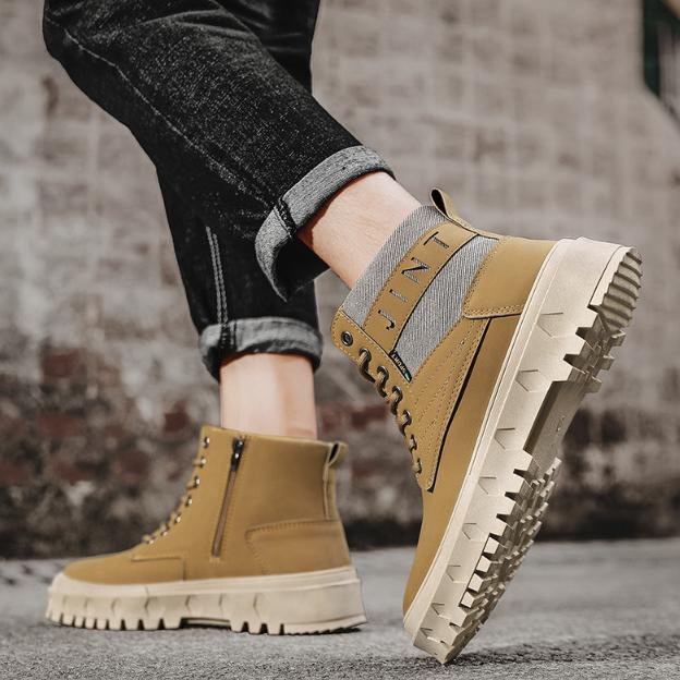 Giày Boot Nam - Combat Boots Thời Trang Đế Cao 2 Màu GN421