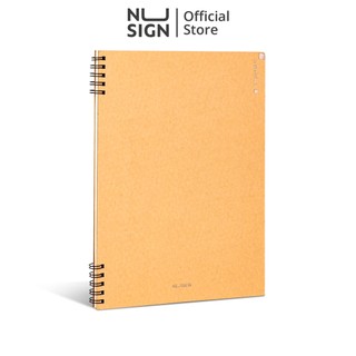 Sổ tay 120 trang bìa kraft sổ planner kẻ ngang A5 B5 NUSIGN, gáy lò xo dễ sử dụng, màu vintage bền đẹp mã NS291/NS292