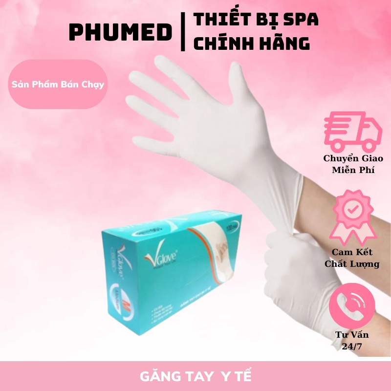 Găng tay y tế không bột, găng tay y tế có bột chuẩn sịn.
