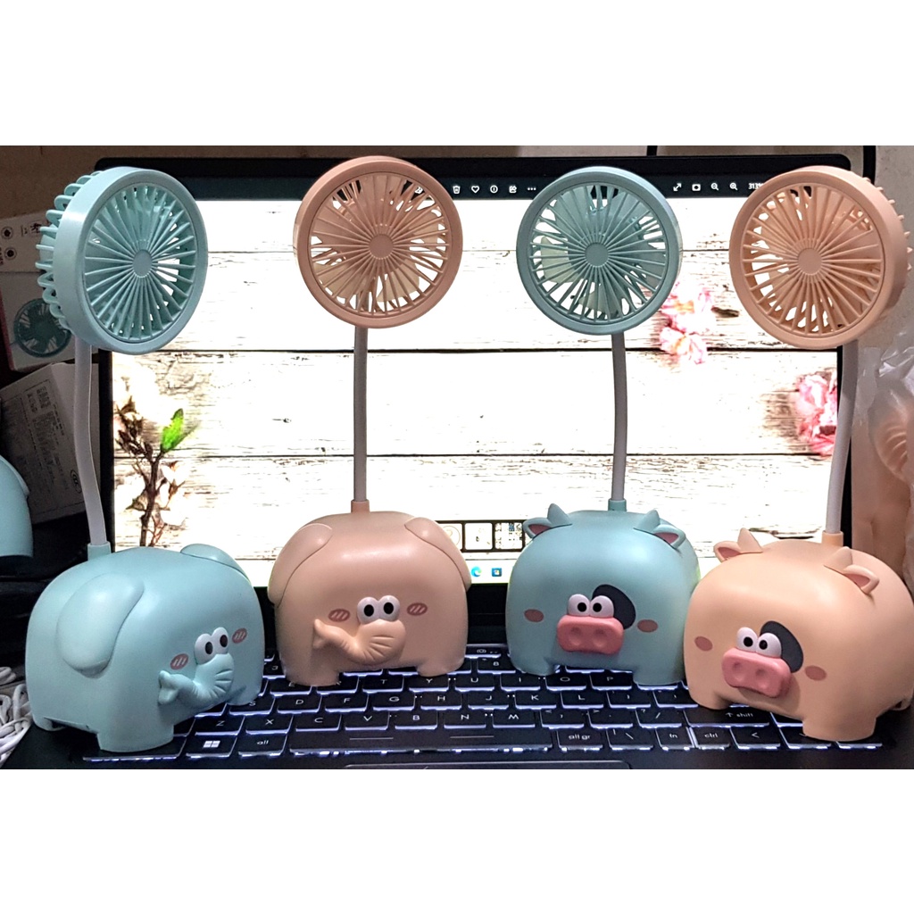 Quạt tích điện mini để bàn có sạc, quạt hình thú ngộ nghĩnh, đáng yêu, nhỏ gọn, tiện lợi