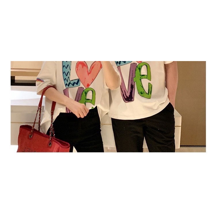 Áo phông gia đình cho bố mẹ con - chữ love