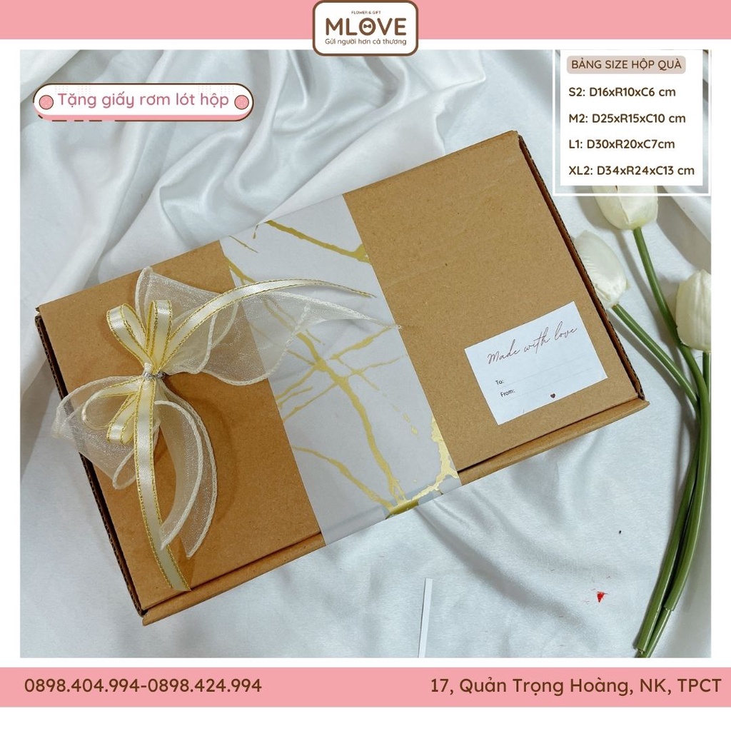 {Siêu rẻ} Hộp quà dùng để đựng quà tặng bạn gái, đựng quà tặng Mẹ, đựng quà tặng trang trí nhiều màu sắc tặng giấy rơm