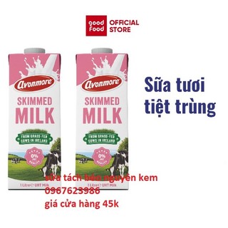 sữa avonmore tách béo, không béo 1 lít