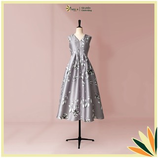 Đầm Katosa Cổ Tim Dáng Xòe, Chất Tafta đứng Form-Mịn, Hoàn Hảo Trong Mỗi Bước Di Chuyển