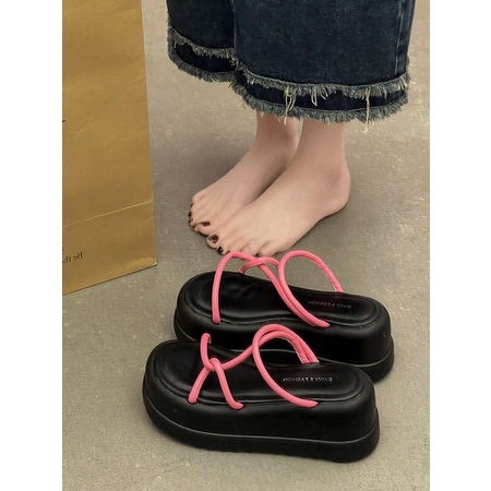 Xăng đan phong cách tiên nữ đi bên ngoài đế dày