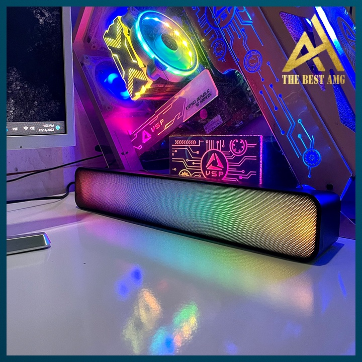 Loa Thanh Soundbar Bluetooth Loa Máy Tính Không Dây Gaming Led RGB Simetech KQ-07 Âm Thanh Cực To Bass Mạnh
