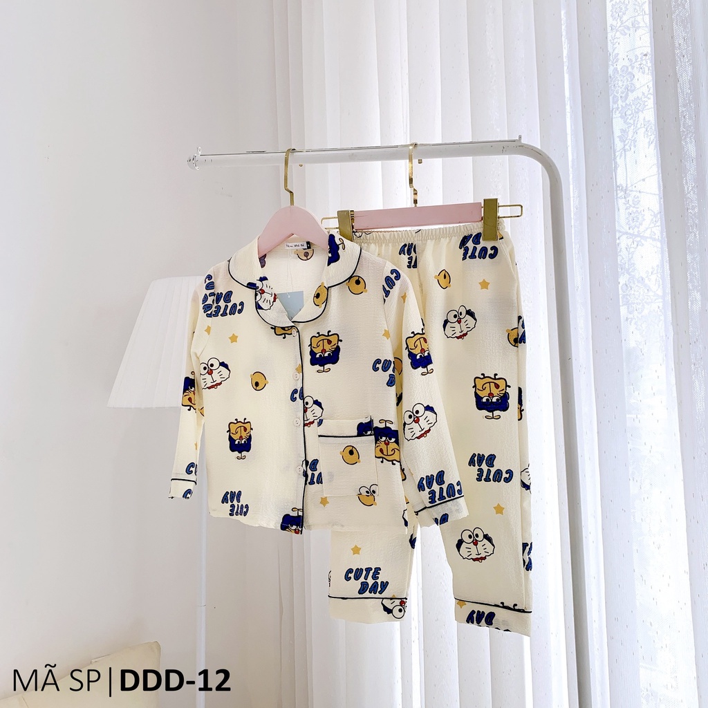 Pijama Đũi Xốp TDQD Tiệm Nhà Bé - Doraemon Gấu Cún