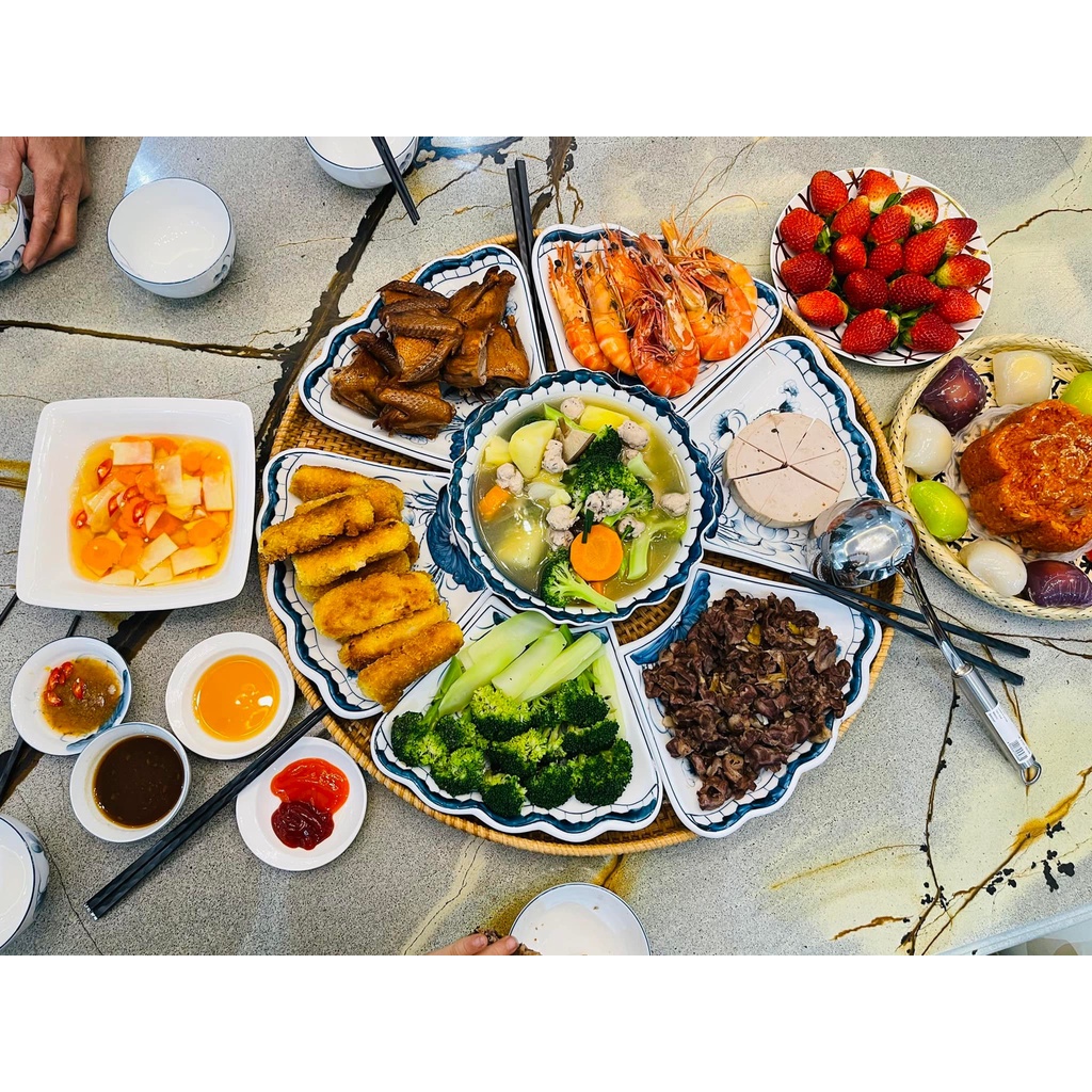 Mâm Khảm Trai Đường Kính 50cm, Mâm Mây Tre Đan Dercor, Khay Mây Đựng Đồ Đa Năng Decor Trang Trí Nhà Cửa