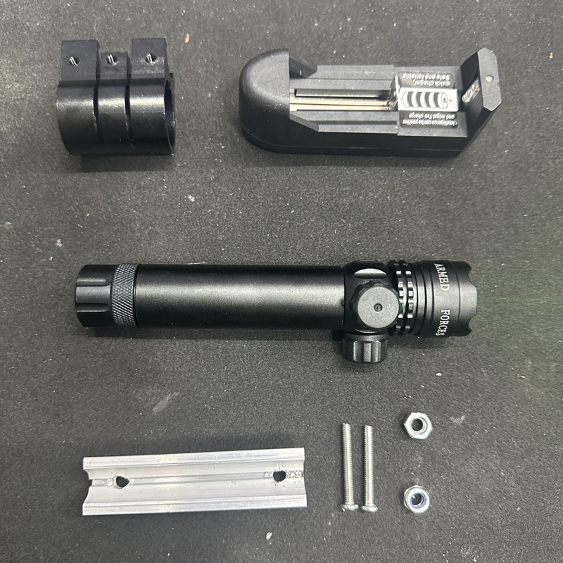 đèn tia lazee xanh + ray bắt