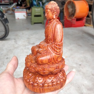 Tượng phật thích ca gỗ hương cao 20cm