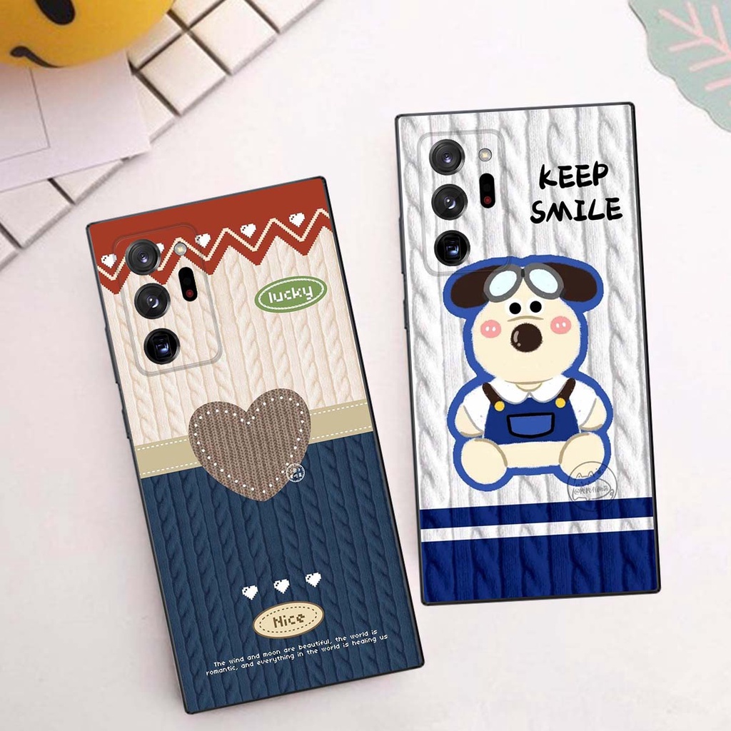Ốp lưng Samsung Note 20 / 20 Plus / Note 20 Ultra in hình họa tiết len Lucky Bunny,Bear,Smile