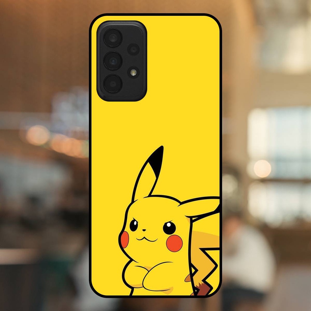 Ốp lưng điện thoại Samsung A23 viền đen Pikachu Pokemon