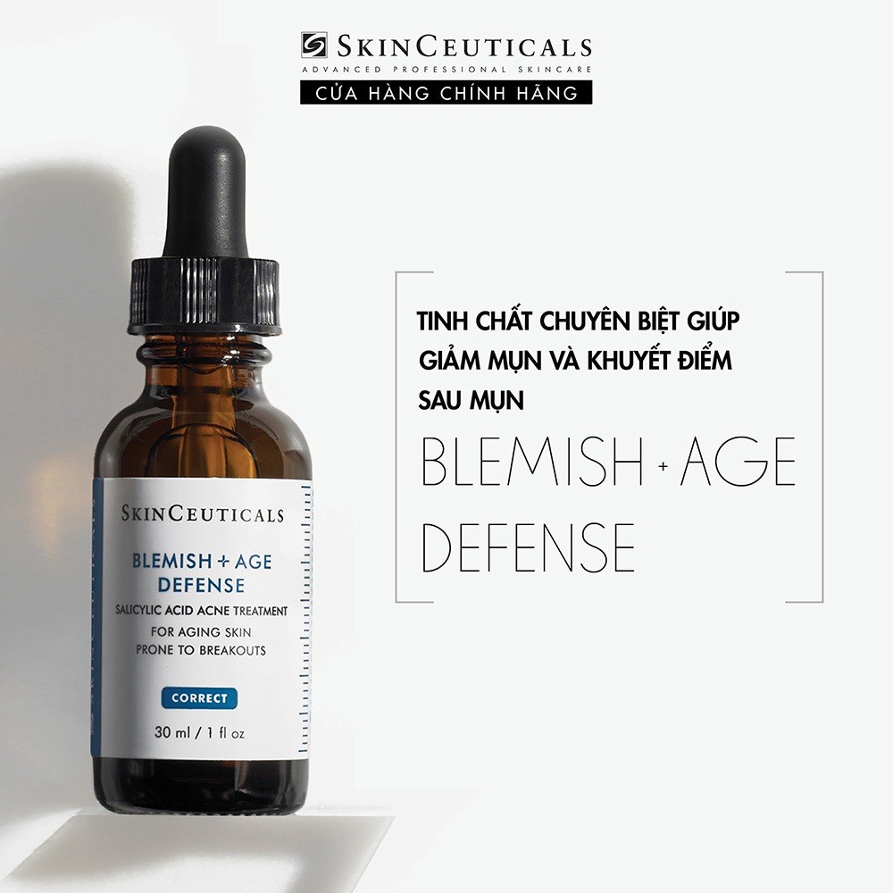 Skinceuticals Blemish + Age Defense giúp kiểm soát bã nhờn và ngăn ngừa hình thành mụn 30ml